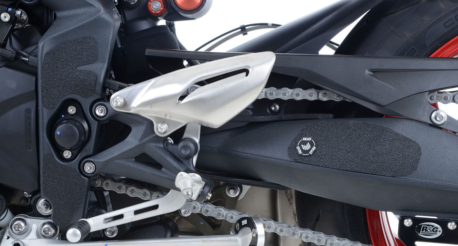 R&G Racing Boot Guard 6-piece (Upper / Lower Frame & Swingarm) for Triumph Street Triple RX '15, Street Triple R '16-'20, Street Triple S '16-'21 & etc. R&G Racing Boot Guard 6-piece (Upper / Lower Frame & Swingarm) for Triumph Street Triple RX '15, Street Triple R '16-'20, Street Triple S '16-'21 & etc.